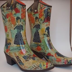 Women's Vogue Themed Western Style Rainboots